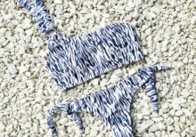Corpiño Top Zebra Blue